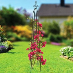 Planta Metalowa pergola ogrodowa 200x40x40cm Kwadratowa podpora dla roślin pnących 4