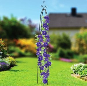 Planta Metalowa pergola ogrodowa 200x30x30cm Okrągła podpora dla roślin pnących 4