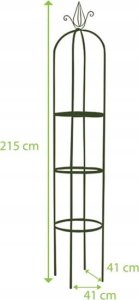 Planta Metalowa pergola ogrodowa 215x41cm Okrągła podpora dla roślin pnących 2