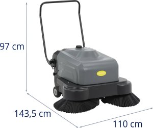 Ulsonix Zamiatarka akumulatorowa 2 szczotki 46 cm 4000 m2/h Zamiatarka akumulatorowa 2 szczotki 46 cm 4000 m2/h 7