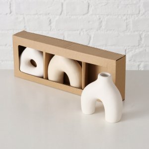 Boltze Zestaw ozdobnych wazoników METTY, 3 szt., wys. 10 cm 7