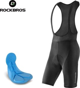 RockBros Spodenki rowerowe kolarskie krótkie na szelkach z wkładką XL - czarne ROCKBROS 5