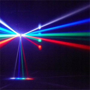 LIGHT4ME UFO multiefekt świetlny LED 6w1 efekt beam RGBW 3x laser stroboskop efekt ring RGB 9