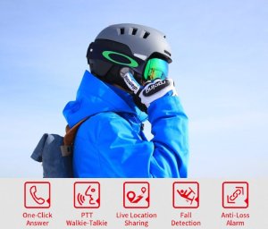 Kask Livall RS1 Yeti Narciarski z Audio Bluetooth PTT Intercom SOS 57-62cm 8