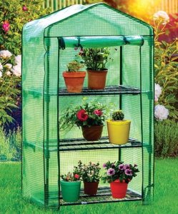 Planta Miniszklarnia balkonowa ogrodowa z pólkami 69x49x25cm Zielona na warzywa 2