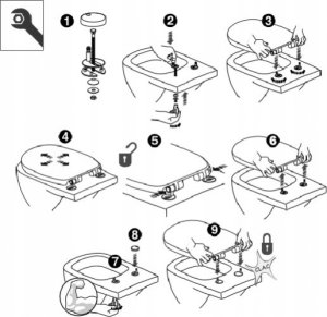 Deska bidetowa Cersanit S-CER 102 / MASMA / CARINA , HALL ,SENSO / DESKA DUROPLAST WO ŁW / 18
