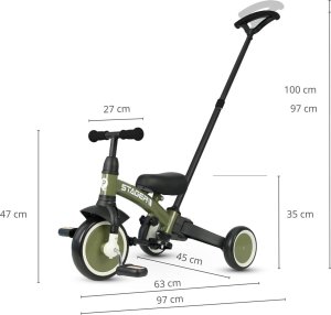 Qplay Rowerek Trójkołowy Stager 3w1 Green 8