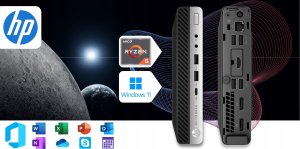 Komputer HP Elitedesk 705 G4 Micro AMD Ryzen 5 16GB DDR4 512GB SSD Windows 11 10