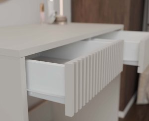 Biurko Topeshop Marina 2S Slim Białe 81 cm x 50 cm 3