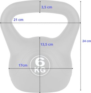 Kettlebell Funfit gumowany 6 kg 4