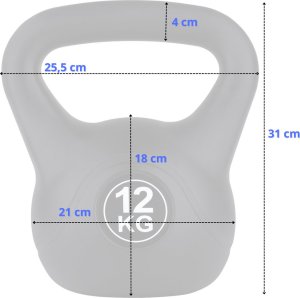 Kettlebell Funfit winylowy 12 kg 3