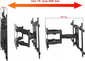 VETOUSON 100kg Uchwyt do Telewizora 50-120 cali VX-502 Ultra Mocny Wieszak TV Uniwersalny 17