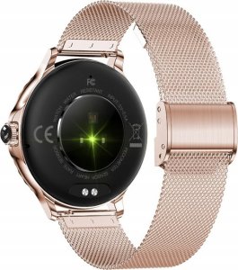 Smartwatch Giewont Smartwatch Damski Veltori VT320-1 Złota Bransoleta + Różowy Pasek Silikonowy 6