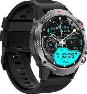 Smartwatch Gino Rossi Smartwatch Veltori VT110-1 Czarny Pasek Silikonowy 3