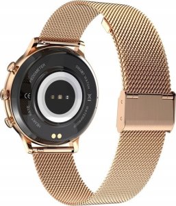 Smartwatch Giewont Smartwatch Damski Veltori VT310-1 Złota Bransoleta + Różowy Pasek Silikonowy 5