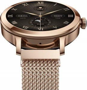 Smartwatch Giewont Smartwatch Damski Veltori VT340-1 Złota Bransoleta + Różowy Pasek Silikonowy 5
