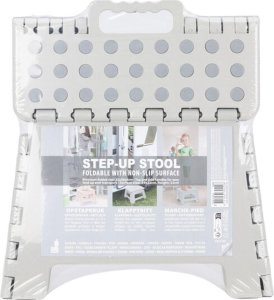 Home Styling Collection STOŁEK TABORET ANTYPOŚLIZGOWY SKŁADANY - SZARY 2