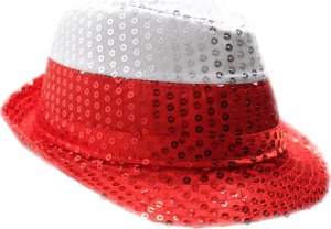 Arpex Kapelusz cekiny Biało-Czerwoni 2