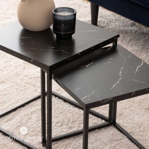 vidaXL Stolik kawowy 2 szt. 40x37,5 cm MARMORIS 3