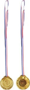 LeanToys Złoty Medal Pierwsze Miejsce Nagroda Trofeum Cynkowy 6,5cm LEAN Toys 3