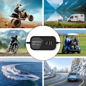 Ładowarka Qoltec Inteligentna mikroprocesorowa ładowarka 12V | 2A | Prostownik z funkcjš regeneracji ogniw do akumulatora AGM GEL | LCD 3