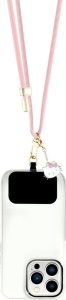 HelloKitty Hello Kitty Patch & Kitty Head Charm Universal Phone Lanyard Pink 2