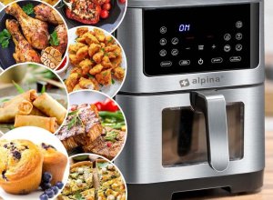 Frytkownica beztłuszczowa Alpina Alpina frytkownica beztłuszczowa 8 litrów cyfrowy wyświetlacz Airfryer 6