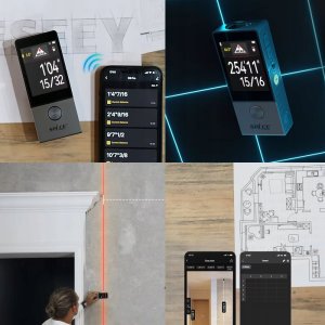 Dalmierz laserowy Mileseey DALMIERZ LASEROWY POMIAR KĄTA POZIOMICA SMART LIFE ANDROID iOS SZKIC 100m 2