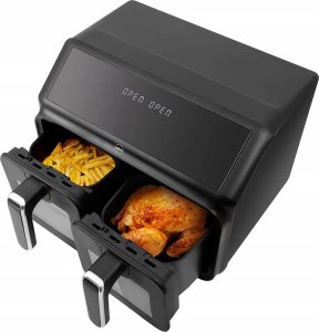 FRYTKOWNICA DWUKOMOROWA BEZTŁUSZCZOWA AIRFRYER Eldom FR210 DUŻA PODWÓJNA 9L 7