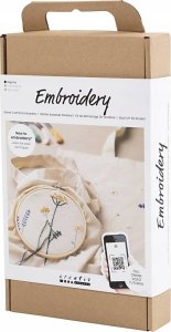 Voyageur Press DIY Kit creativ company Starter Craft Set Embroidery Flower - perfect complete set for beginners to 3