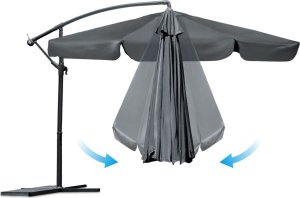 Plonos Parasol ogrodowy składany 6 segmentowy 350 cm z pokrowcem PL-880 5