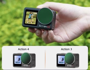 BRDRC ZESTAW 4X FILTRY DO DJI OSMO ACTION 3, 4, 5 PRO - CPL / ND16 / ND32 / ND64 10