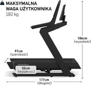 NordicTrack Bieżnia elektryczna X24 NordicTrack z wyświetlaczem 15