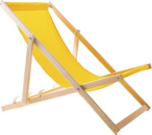 Wood OK Zestaw dwóch leżaków żółtych, Woodok 2