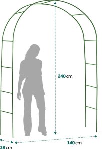 Plonos Pergola ogrodowa łuk 240 cm PL-990 6