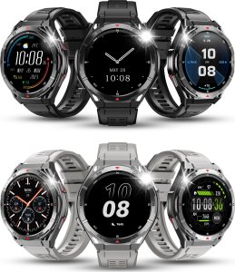 Smartwatch JG Smart SMARTWATCH MĘSKI GPS ZEGAREK WODOODPORNY KOMPAS AMOLED BAROMETR ROZMOWY PL 3