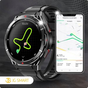 Smartwatch JG Smart SMARTWATCH MĘSKI GPS ZEGAREK WODOODPORNY KOMPAS AMOLED BAROMETR ROZMOWY PL 4