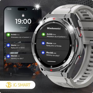 Smartwatch JG Smart SMARTWATCH MĘSKI GPS ZEGAREK WODOODPORNY KOMPAS AMOLED BAROMETR ROZMOWY PL 5