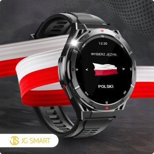 Smartwatch JG Smart SMARTWATCH MĘSKI GPS ZEGAREK WODOODPORNY KOMPAS AMOLED BAROMETR ROZMOWY PL 10