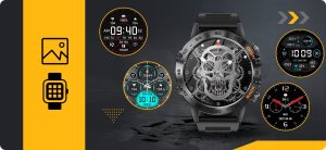 Smartwatch JG Smart SMARTWATCH ZEGAREK MĘSKI MENU PL ROZMOWY SMART WATCH WODOODPORNY + GRATIS 12