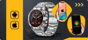 Smartwatch JG Smart SMARTWATCH ZEGAREK MĘSKI MENU PL ROZMOWY SMART WATCH WODOODPORNY + GRATIS 8