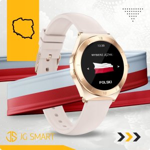 Smartwatch JG Smart SMARTWATCH ZEGAREK DAMSKI ROZMOWY MENU PL WODOODPORNY AMOLED ZDROWIE 3paski 14