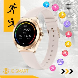 Smartwatch JG Smart SMARTWATCH ZEGAREK DAMSKI ROZMOWY MENU PL WODOODPORNY AMOLED ZDROWIE 3paski 15