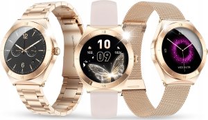 Smartwatch JG Smart SMARTWATCH ZEGAREK DAMSKI ROZMOWY MENU PL WODOODPORNY AMOLED ZDROWIE 3paski 4