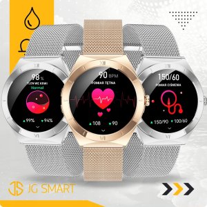 Smartwatch JG Smart SMARTWATCH ZEGAREK DAMSKI ROZMOWY MENU PL WODOODPORNY AMOLED ZDROWIE 3paski 7