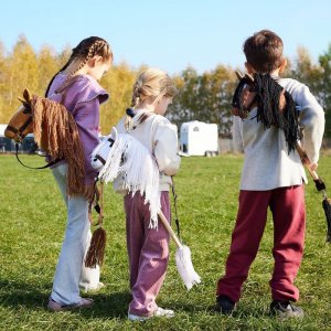 Tootiny Koń na kiju Hobby Horse HOPPIHORSE A4 Bay - ciemny brąz, maść gniada 12