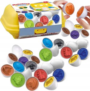 LUXMA Układanka sorter jajka Montessori kolory DF24A 13