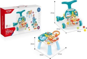 LeanToys Chodzik, Pchacz, Stolik Edukacyjny 2w1 Koszykówka Niebieski 10