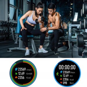 Smartwatch Dexxer SMARTWATCH MĘSKI 2 PASKI DT70 CZARNY 7