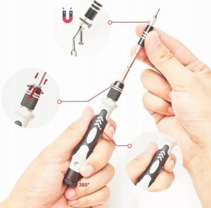 Digi ZESTAW ŚRUBOKRĘTÓW PRECYZYJNYCH UNIWERSALNE WKRĘTAKI TORX BITY ETUI 115el 12